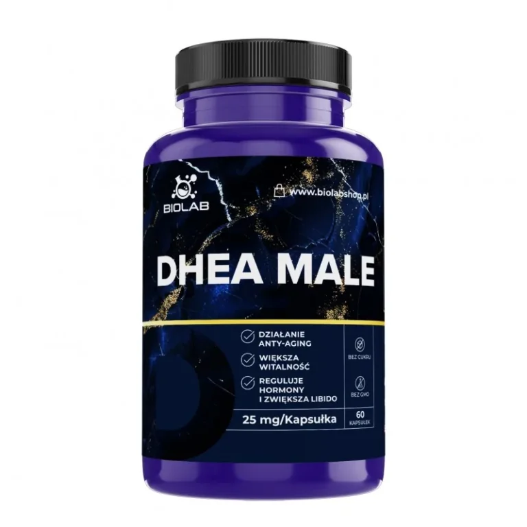 DHEA Male 25mg Biolab hormon młodości na libido, witalność i równowagę hormonalną